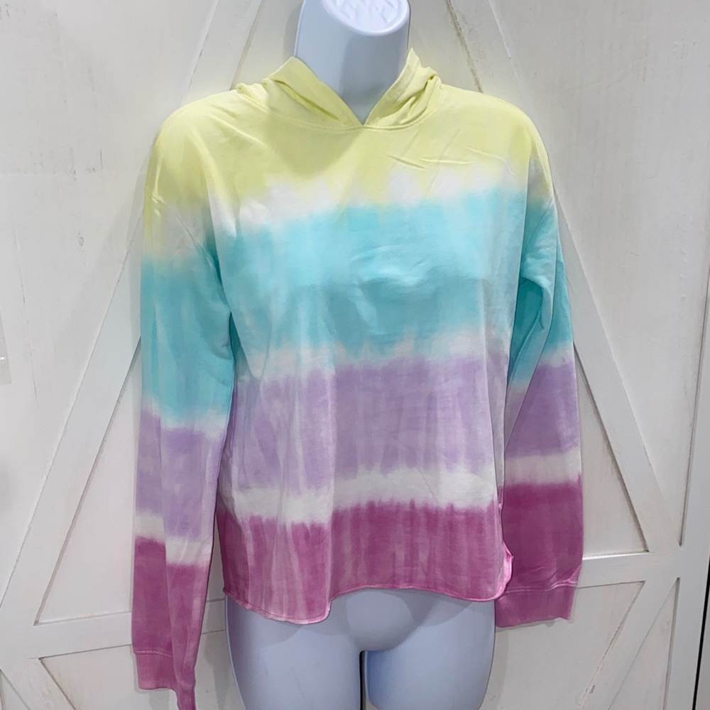 More Than Magic Colorful Tie-Dye Hoodie In Soft Pastels Junior Size XL